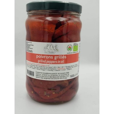 Grilled peppers in oil organic 1600g/1700 ml
