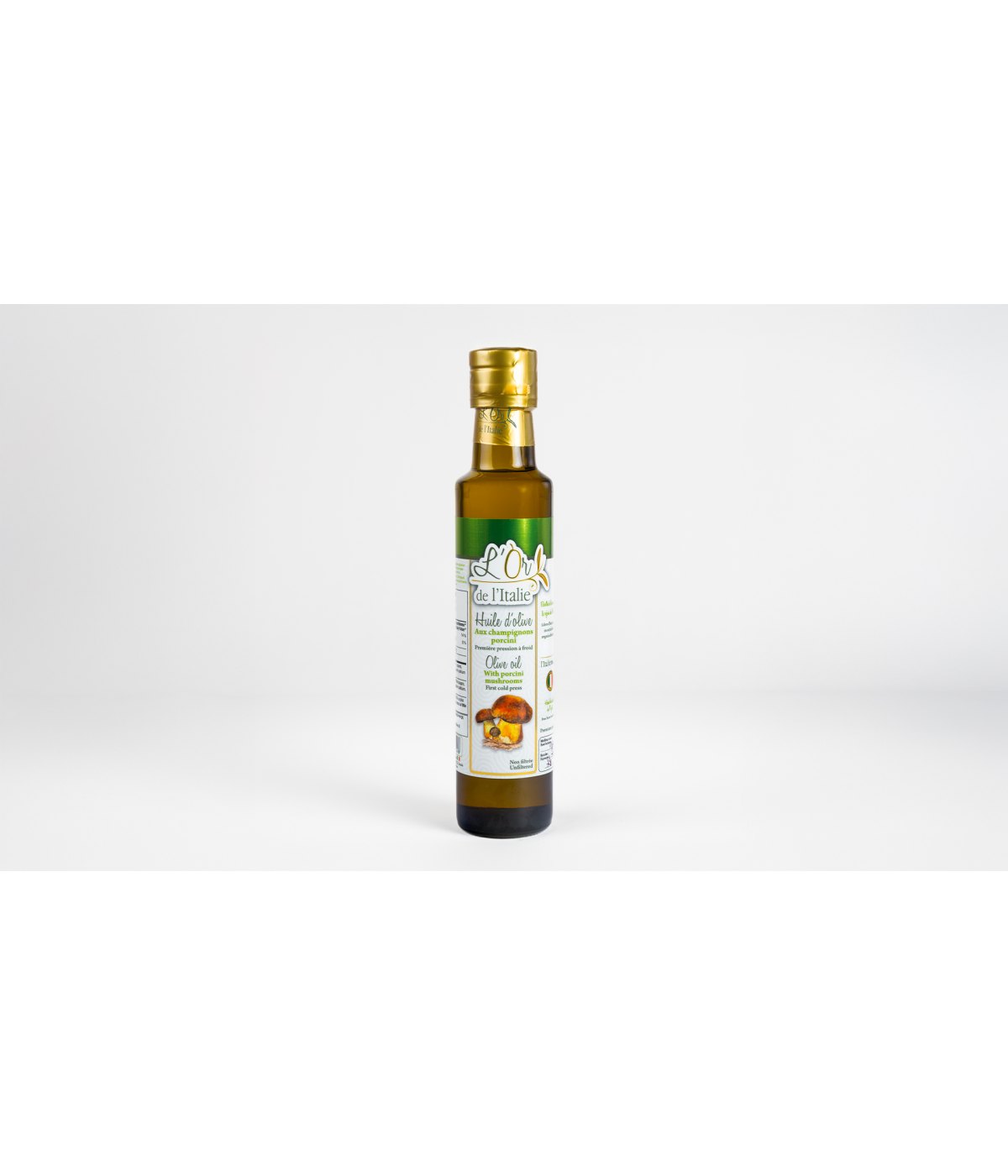Huile d'olive avec des  porcinis