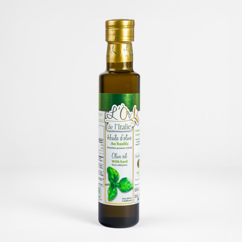 Olive oil with basilic
