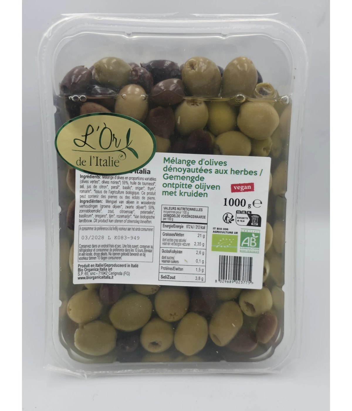 Olives appéritivo biologiques