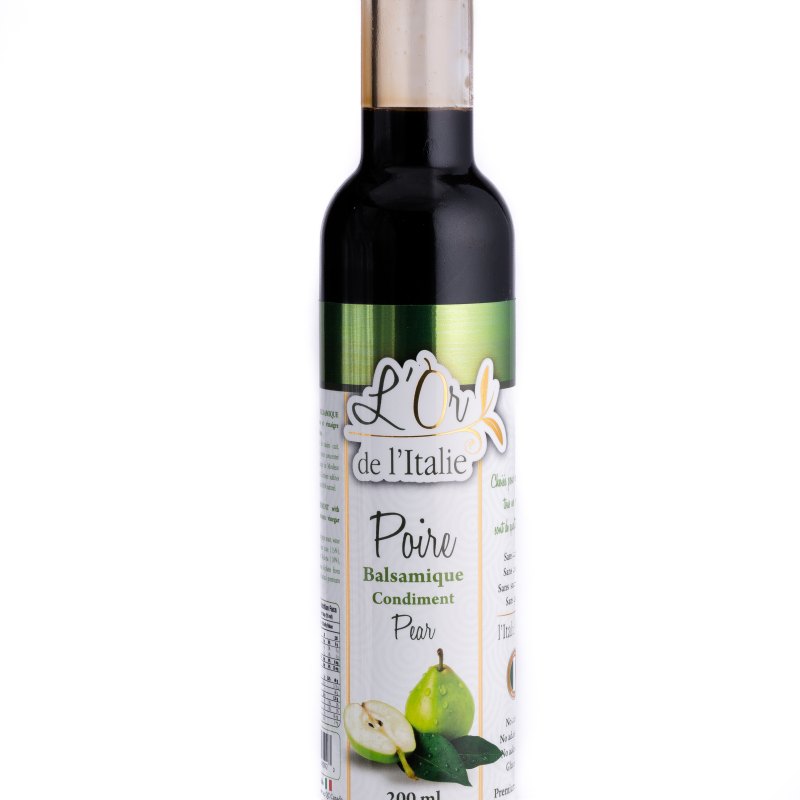 Vinegar balsamic with pears.